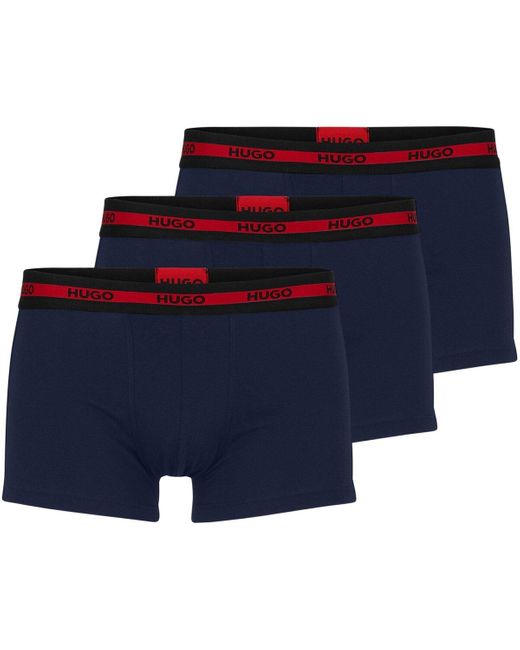 Caleçons Caleçon Paquet de 3 TRUNK TRIPLET PLANET Boss pour homme en coloris Blue