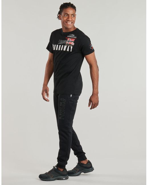 GEOGRAPHICAL NORWAY T-Shirt Korte Mouw Jason in het Black voor heren