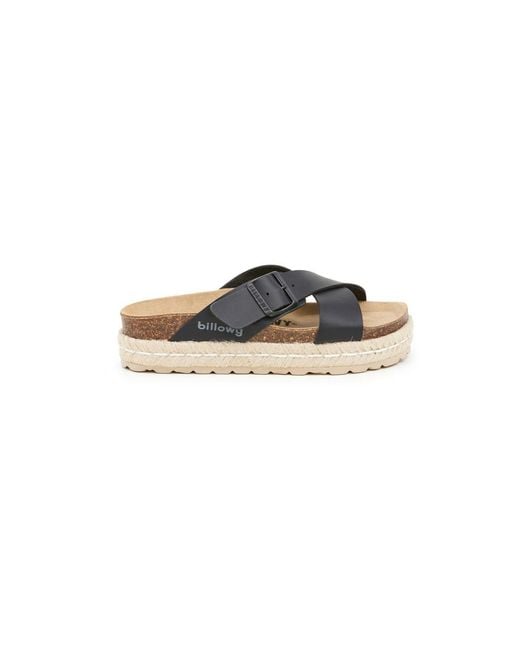 Sandales Compensées 8235C19 Billowy en coloris Black