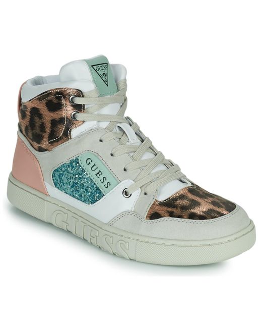 Guess Hoge Sneakers Justise in het Wit - Bespaar 14% - Lyst