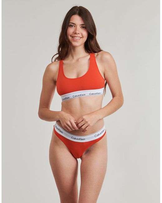 Calvin Klein Bralette Unlined Bralette in het Red