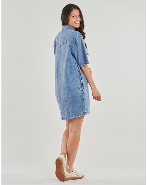 Guess Blue Kurze Kleider Oversize Ss Dress