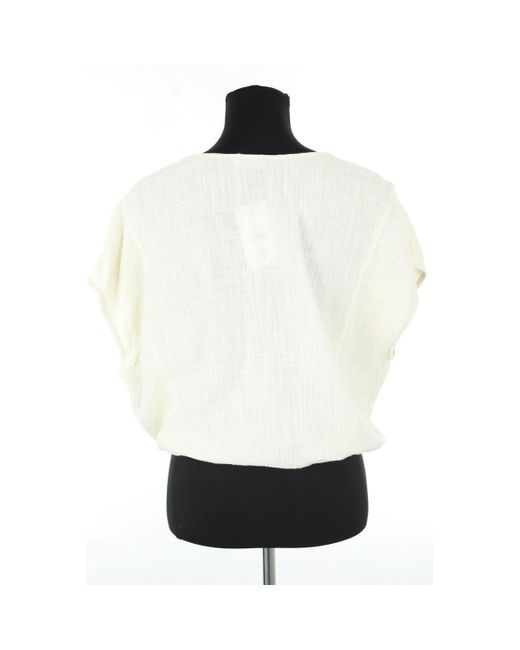 Blouses Top en coton beige American Vintage en coloris White
