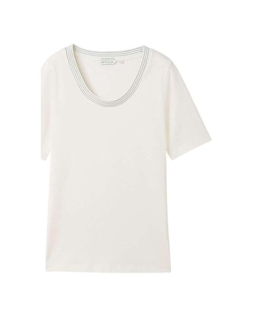 T-shirt 162823VTPE24 Tom Tailor en coloris White