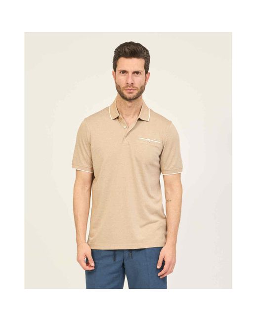 T-shirt Polo en coton avec poche poitrine Bugatti pour homme en coloris Natural