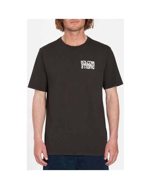 T-shirt Camiseta Feline - Rinsed Black Volcom pour homme