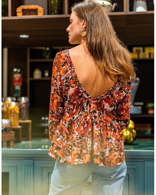 Blouses Charlotte Celeste en coloris Multicolor