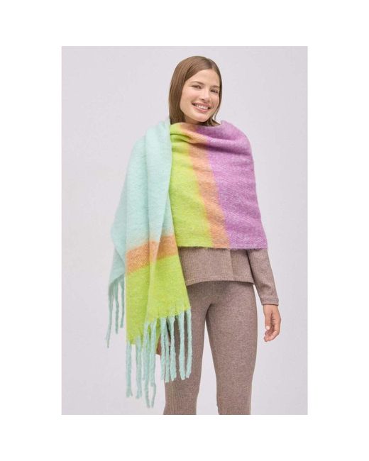 Echarpe Écharpe Rayée Colorée Ysabel Mora en coloris White