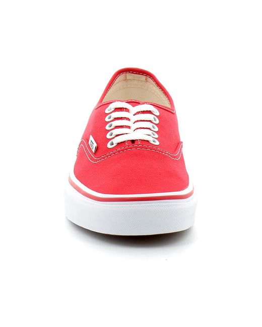 Baskets Chaussures basses à lacets pour adulte Authentic Vans en coloris Red