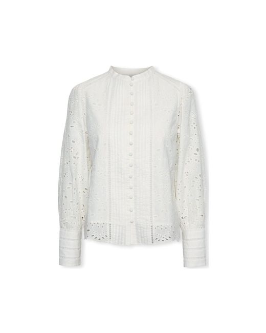 Y.A.S Blouse Yas Noos Alessia Shirt L/S in het White