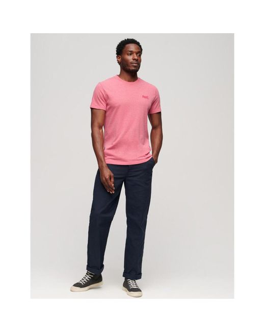 T-shirt Essential logo rse ch tsh mc Superdry pour homme en coloris Pink