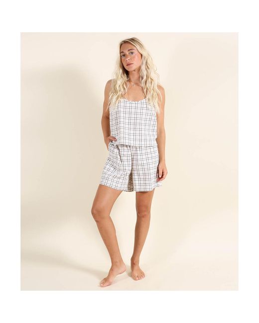 Blouses Top Checks Oxbow en coloris White