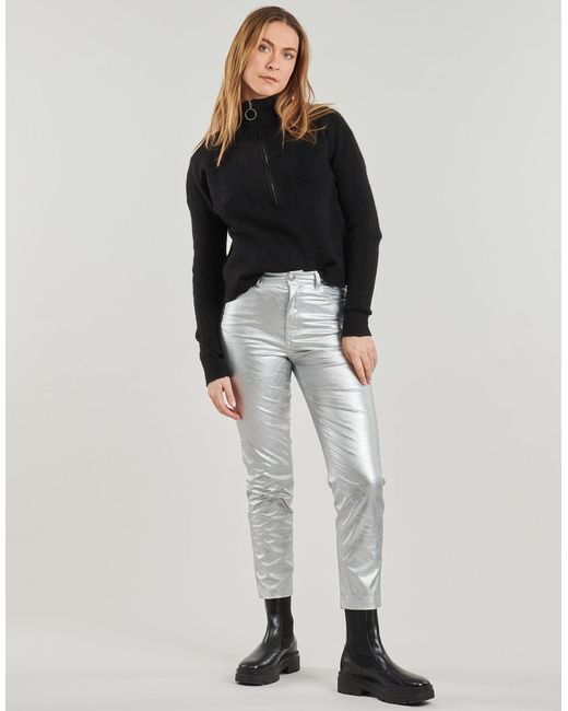 ONLY Straight Leg Broeken Onlemily in het Gray