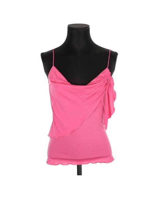 Blouses Top sans manche en soie rose Diane von Furstenberg en coloris Pink