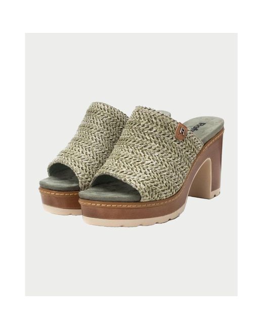Sandales Sandale avec semelle en caoutchouc Refresh en coloris Gray