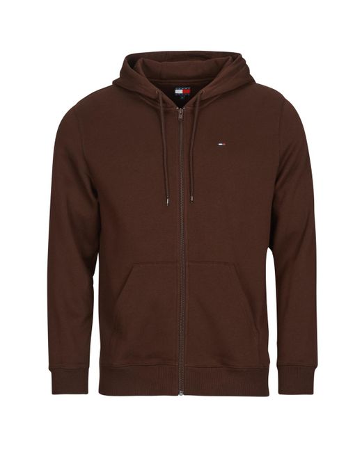 Tommy Hilfiger Sweatshirt Tjm Reg S Flag Zip Thru Ext in Brown für Herren