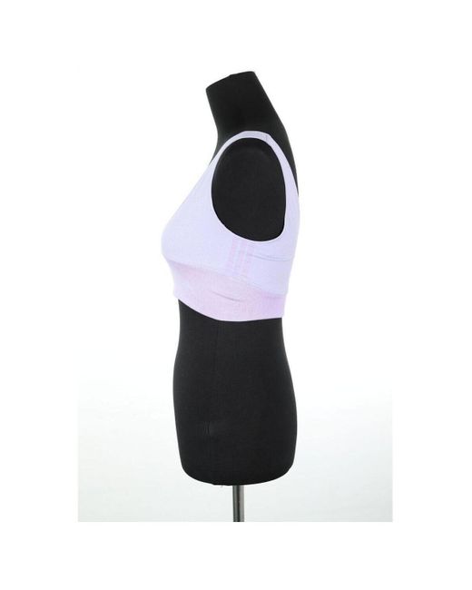 Blouses Top sans manche violet Adidas en coloris Black