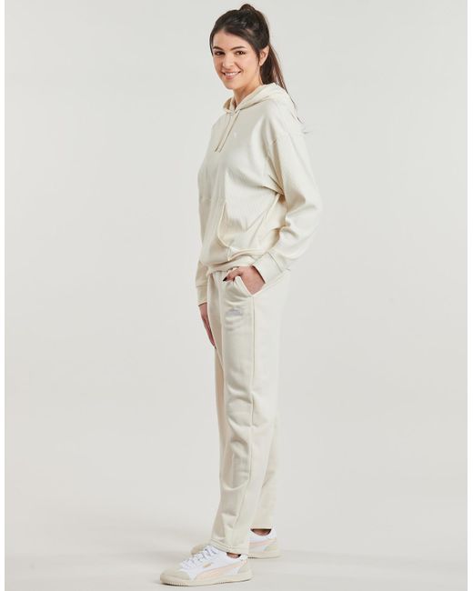 Sweat-shirt ESS ELEVATED RIB HOODIE PUMA en coloris Gray