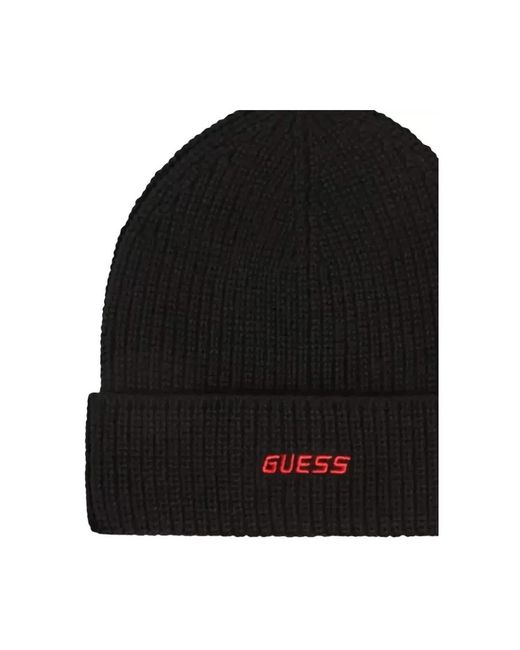Bonnet Logo Guess pour homme en coloris Black