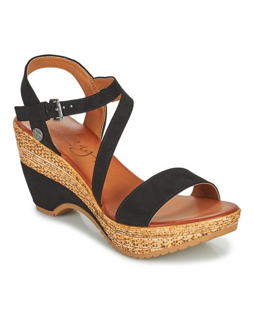 Mustang Sandalen Sibella in het Zwart - Lyst
