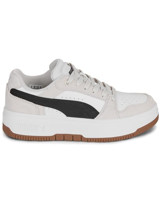PUMA White Sneaker Rebound Low Sd