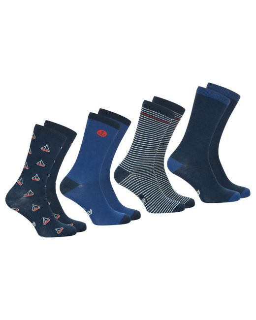 Chaussettes Lot de 4 paires de chaussettes hautes crew Eco Pack Athena pour homme en coloris Blue