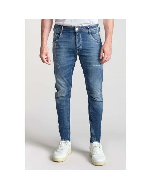 Jeans Locarn 900/03 tapered arqué jeans destroy bleu Le Temps Des Cerises pour homme en coloris Blue