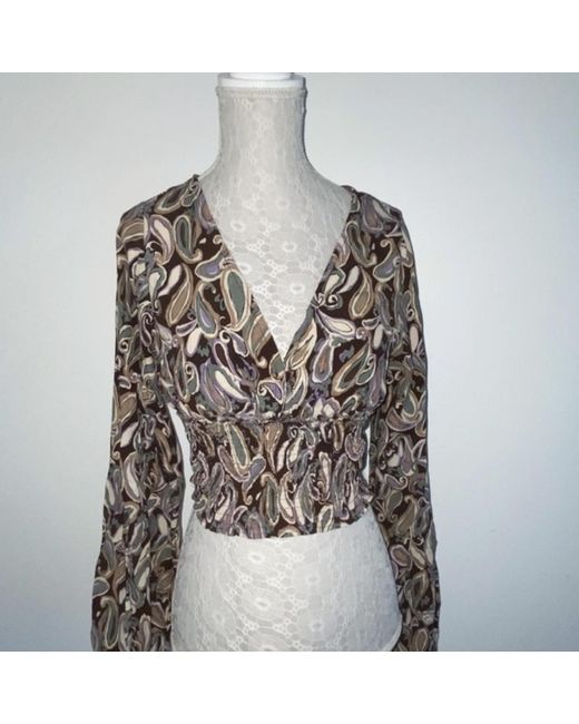 Blouses Blouse manches longues Pull&Bear en coloris Gray