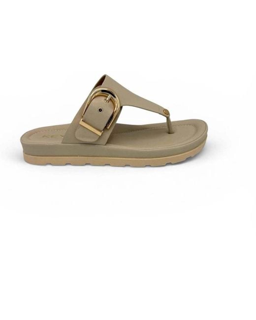 Tongs Keys en coloris Natural