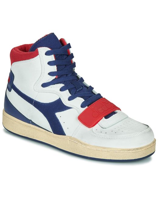 Diadora Hoge Sneakers Mi Basket Used in het Wit voor heren | Lyst NL