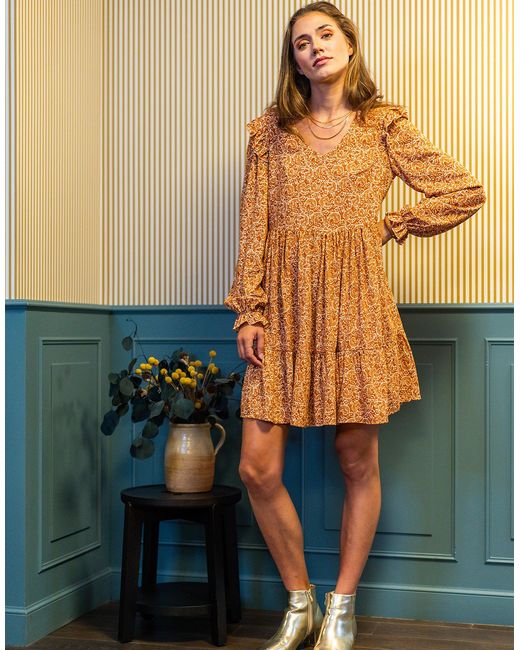 Celeste Korte Jurk Olympe in het Orange