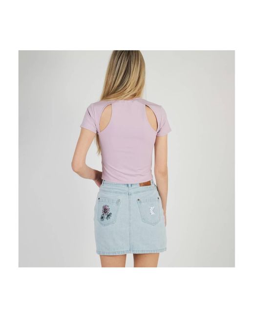 Karlkani Rok Denim Skirt in het Blue