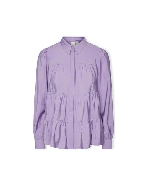 Blouses YAS Noos Pala Shirt L/S - Bougainvillea Y.A.S en coloris Purple