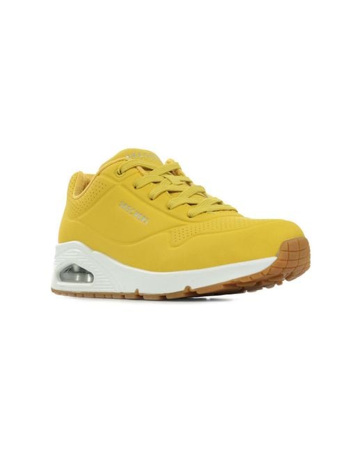 Skechers Sneakers Uno Stand On Air in het Geel - Lyst