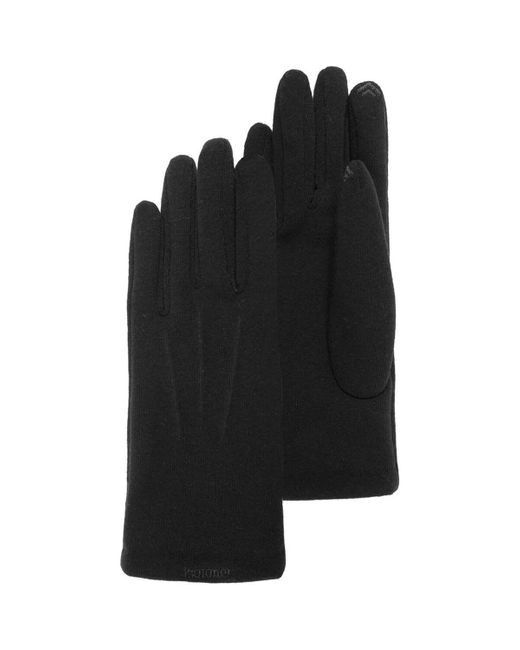 Gants Gants tactiles en tissu doux et chaud - non doublés Isotoner en coloris Black