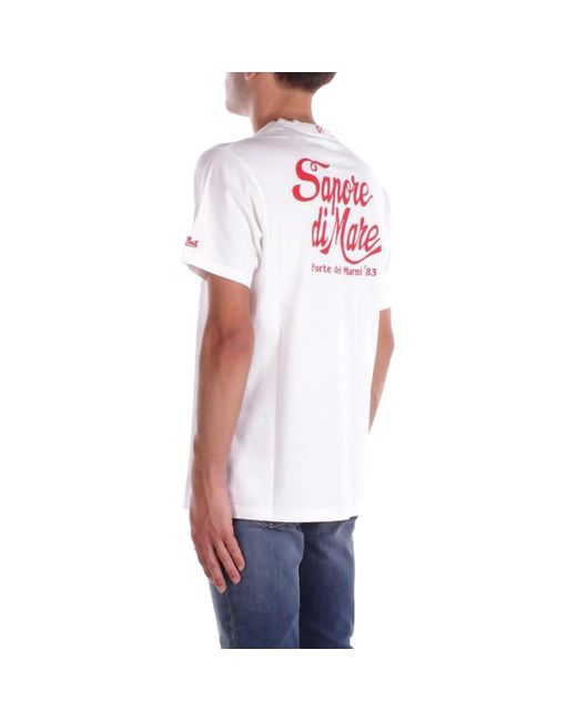 Mc2 Saint Barth T-Shirt Korte Mouw Tshm001 05588H in het White voor heren