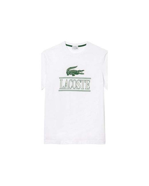 T-shirt TH1218 001 Lacoste pour homme en coloris White