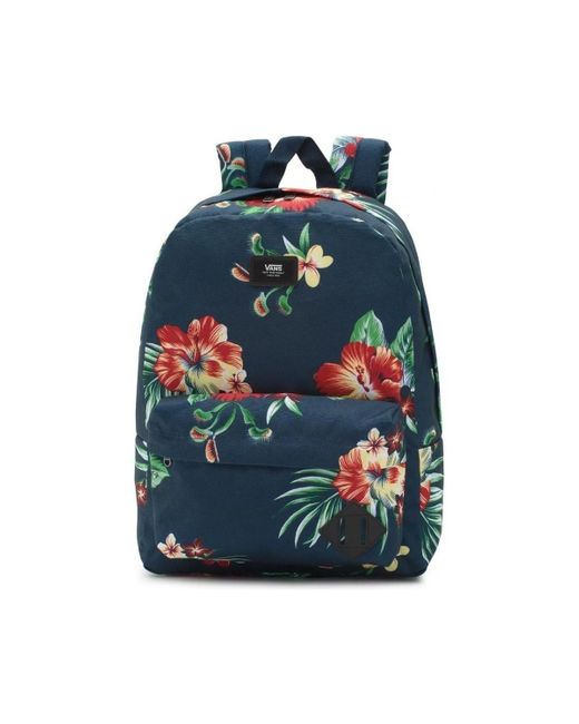 vans blue floral backpack