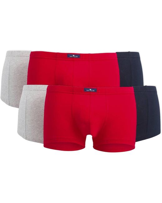 Caleçons Caleçon Paquet de 6 Tom Tailor pour homme en coloris Red