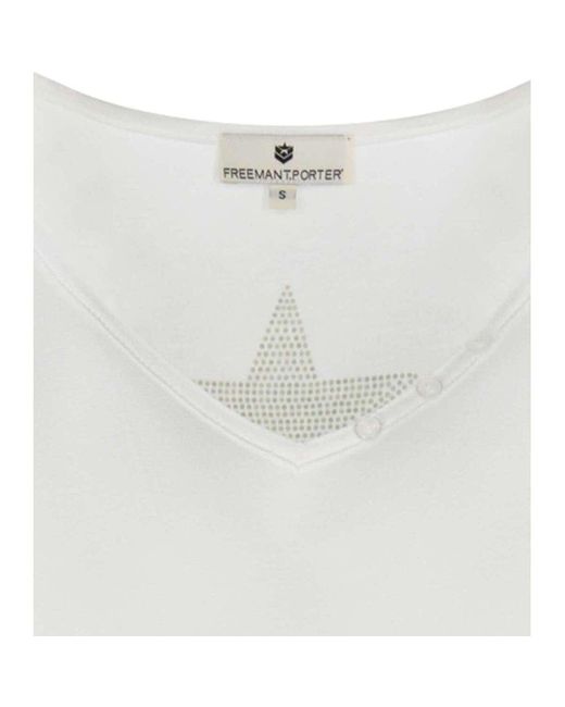 T-shirt T-shirt col v Freeman T.porter pour homme en coloris White