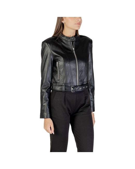 Veste ONLSADIE FAUX LEATHER JACKET CC OTW 15349077 ONLY en coloris Black