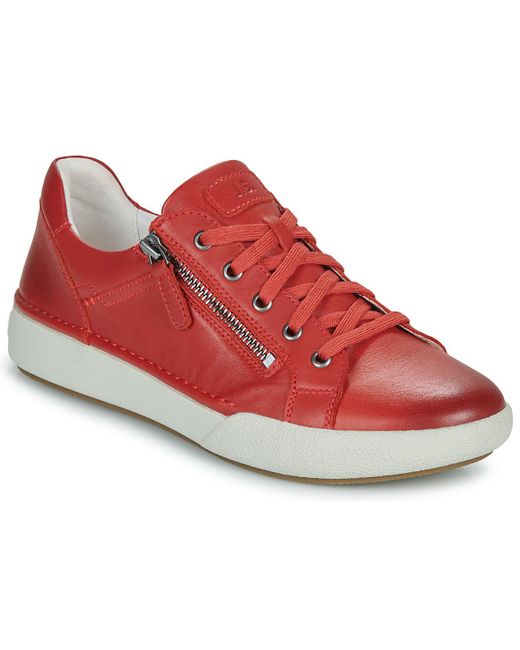 Sneakers Basse Claire 03 di Josef Seibel in Red