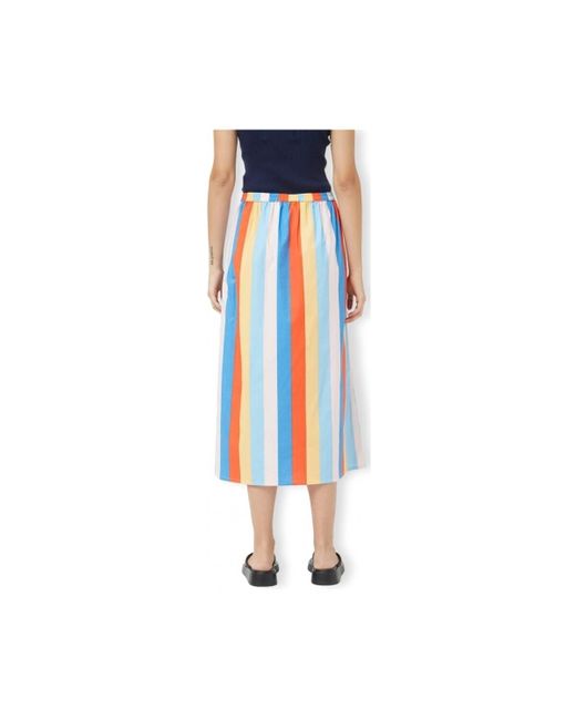 Jupes COMPAÑIA FANTÁSTICA Skirt 40108 - Stripes Compañía Fantástica en coloris Blue