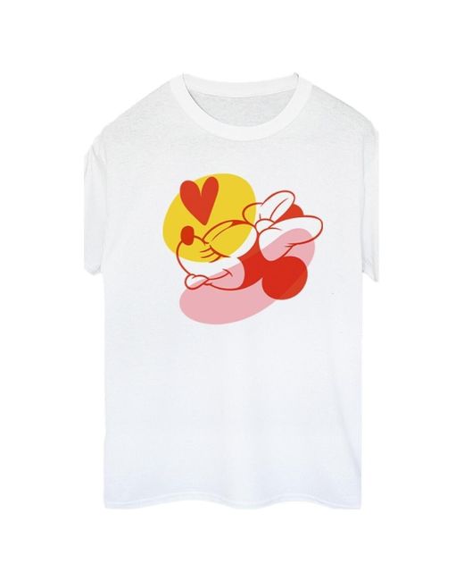 T-shirt Minnie Mouse Tongue Heart Disney en coloris White
