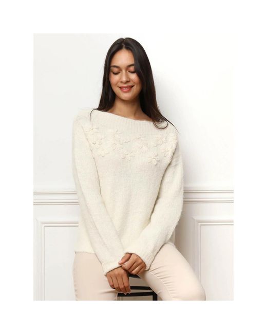 Pull Pulls pour - Beige La Modeuse en coloris White