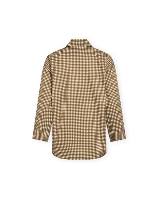 Manteau Peary Check Jacket - Snow White/Tapenade Vila en coloris Natural