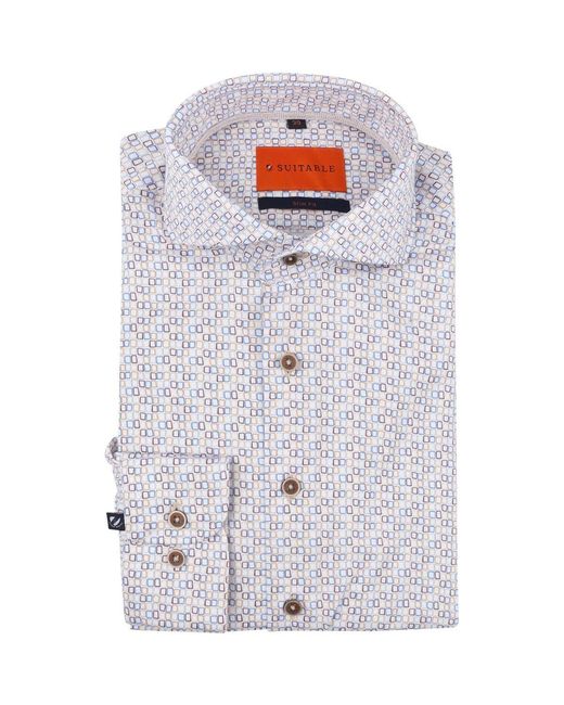 Chemise Chemise Window Multicolore Suitable pour homme en coloris Blue