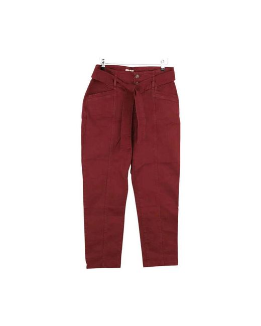 Pantalon Pantalon droit rouge Sezane en coloris Red