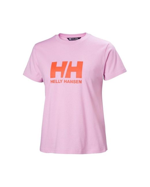 T-shirt Logo Helly Hansen en coloris Pink
