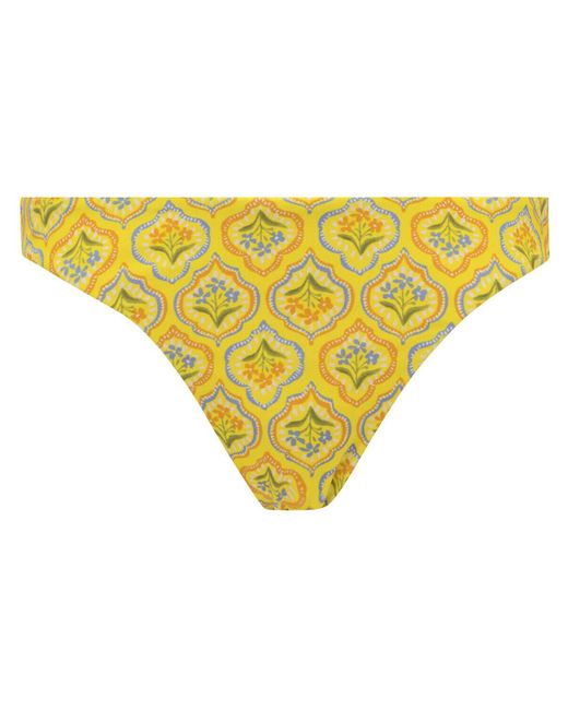 Pommpoire Bikini Bas De Maillot De Bain Réversible Femme Majolique in het Yellow